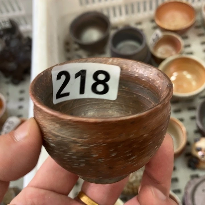 郭锦山柴烧茶具茶杯大放漏