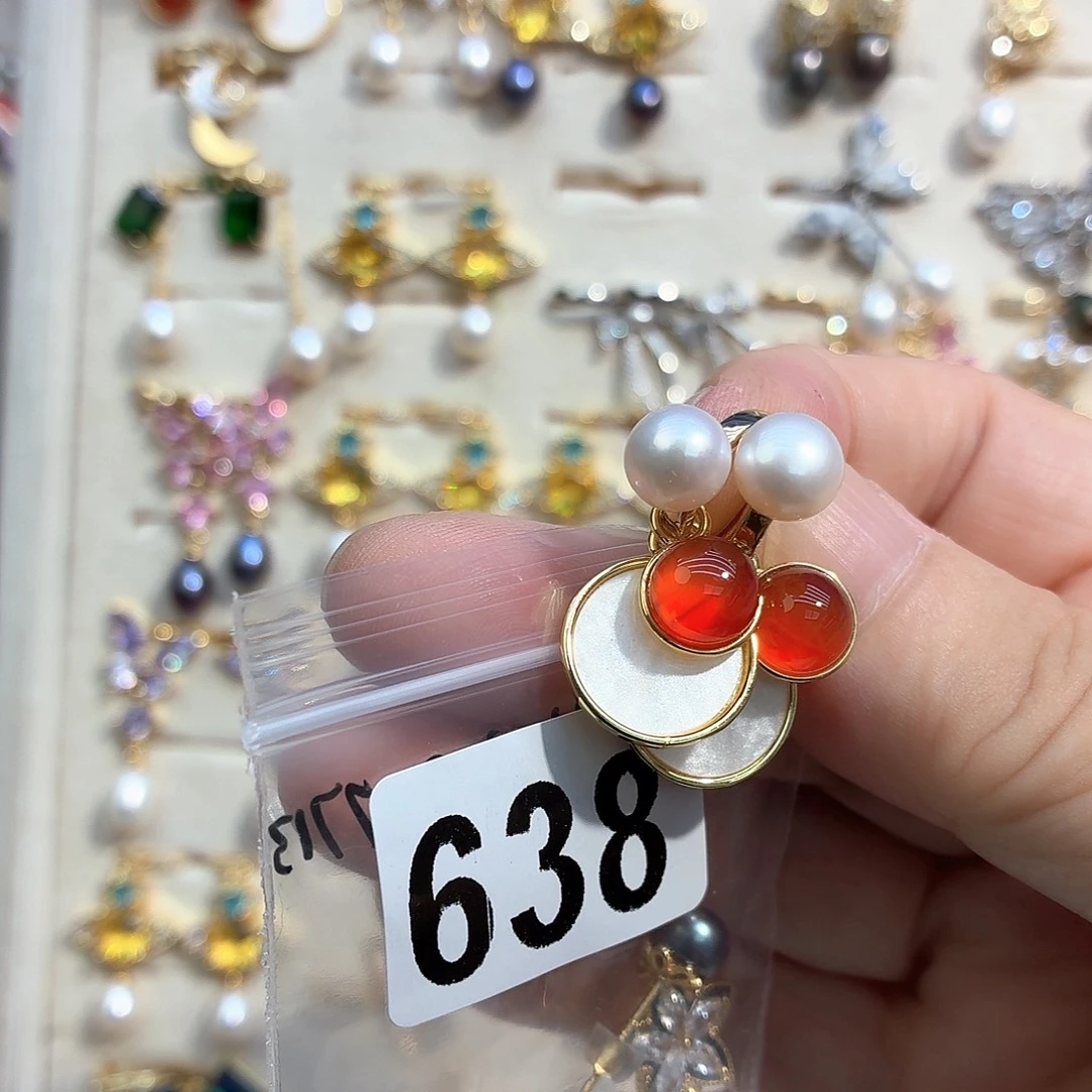 用***3合金耳饰淡水珍珠