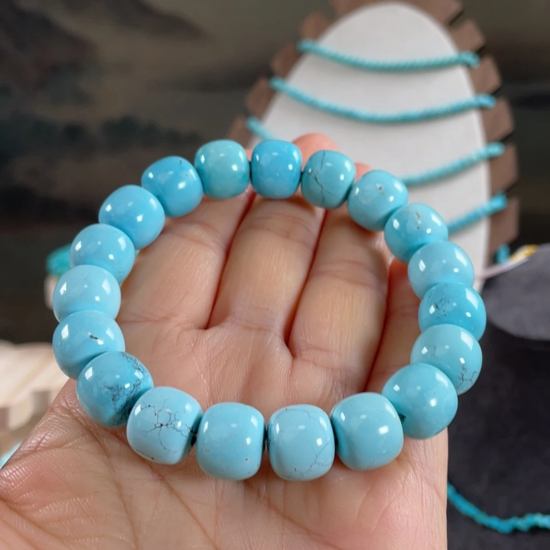 未镶嵌绿松石项链云盖寺老型12mm