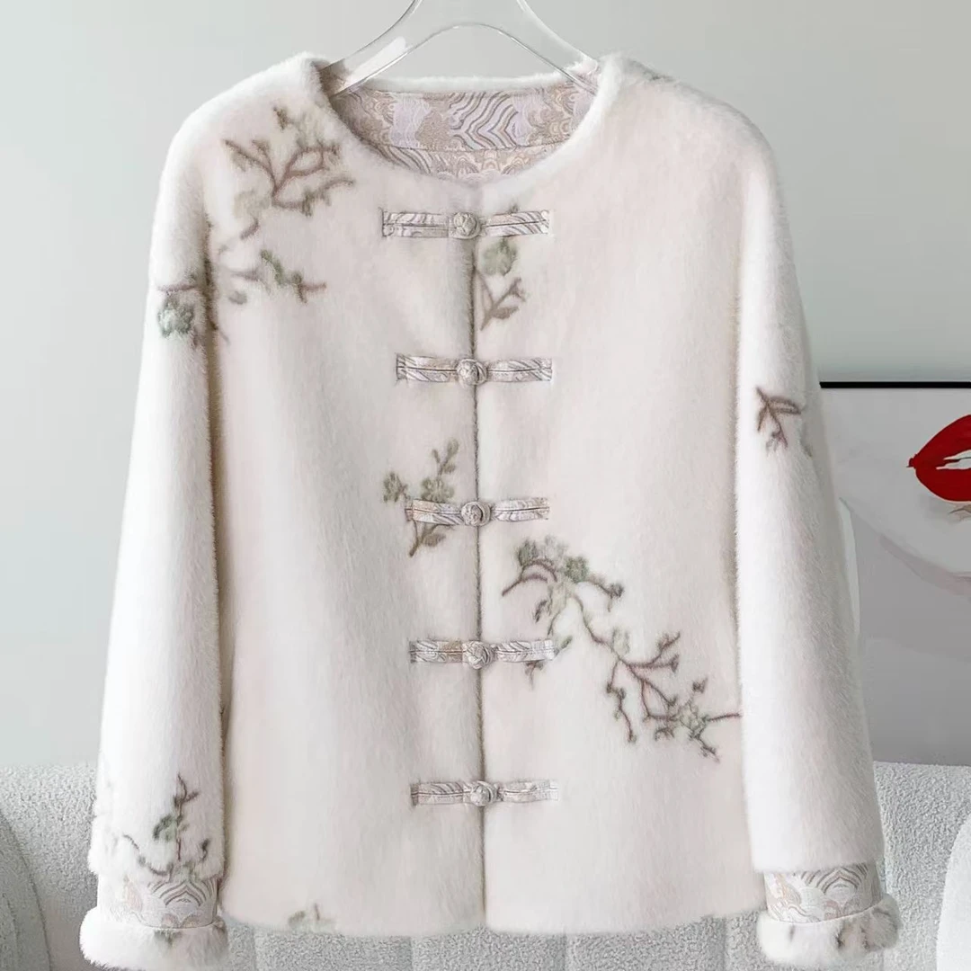 【淼姐专属L1】新款国风常规款网红时尚气质百搭皮毛一体外套秋冬