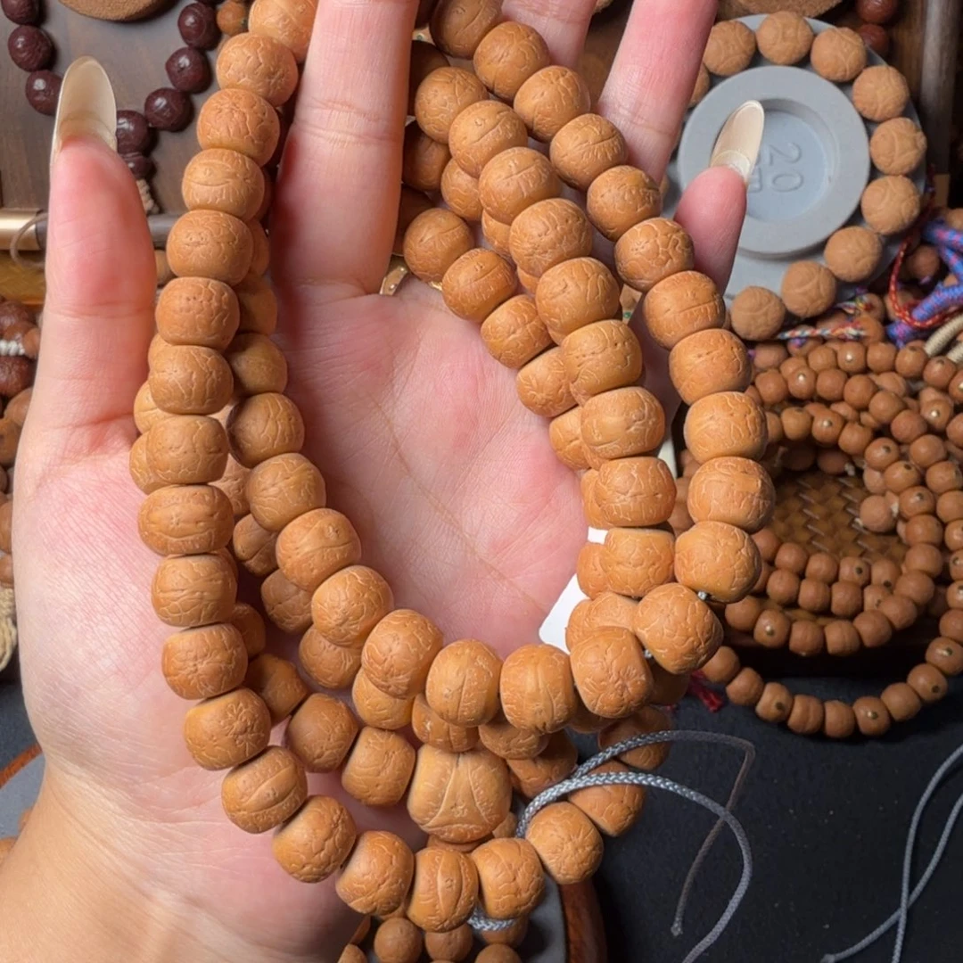 凤眼菩提把件精工藏切/12mm/长串