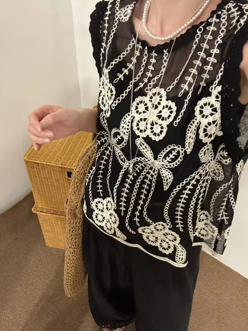 ［丽霞姐福利］蕾丝显瘦气质洋气夏季无袖给编号在去拍/不要抢拍