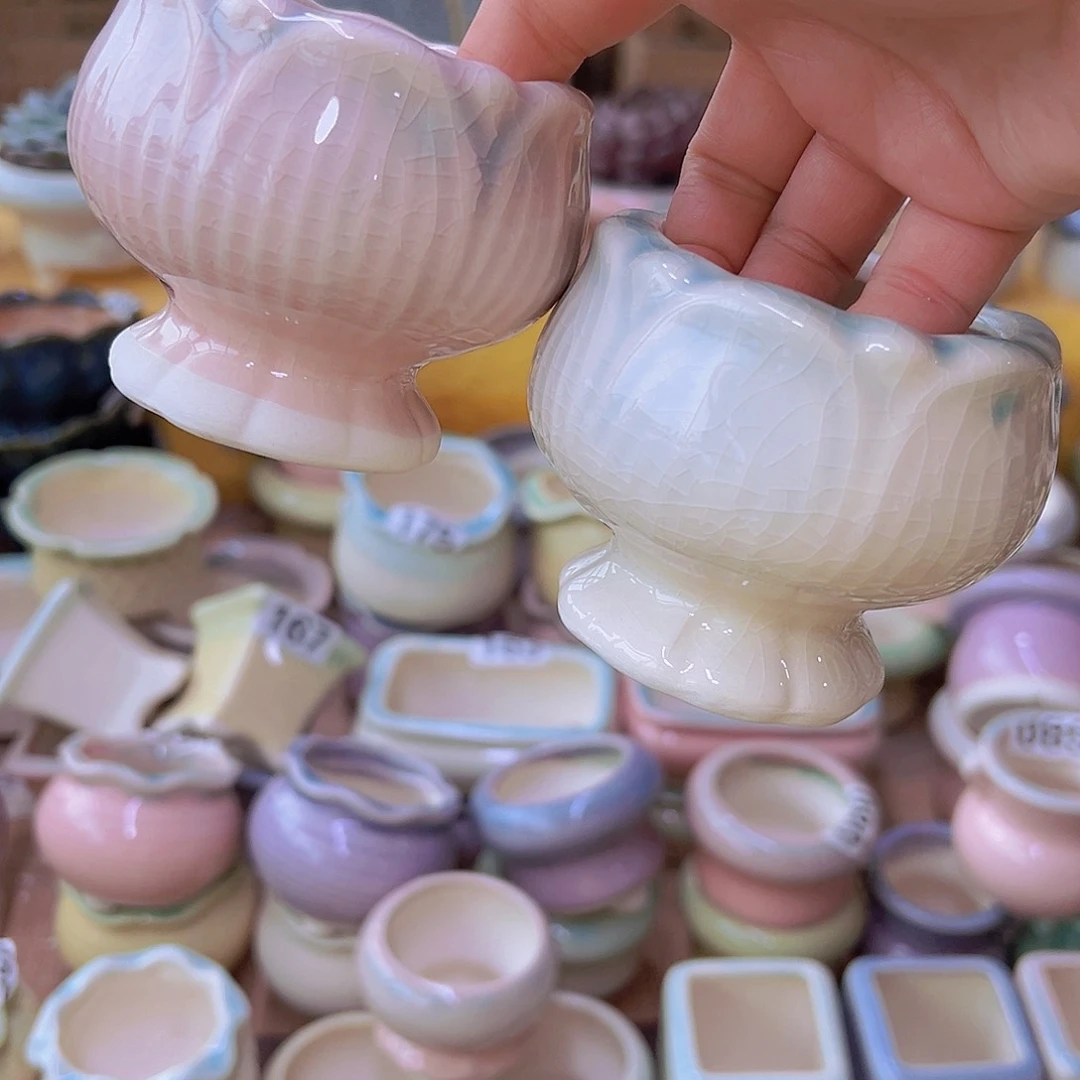 红陶陶瓷花盆当场满12包邮