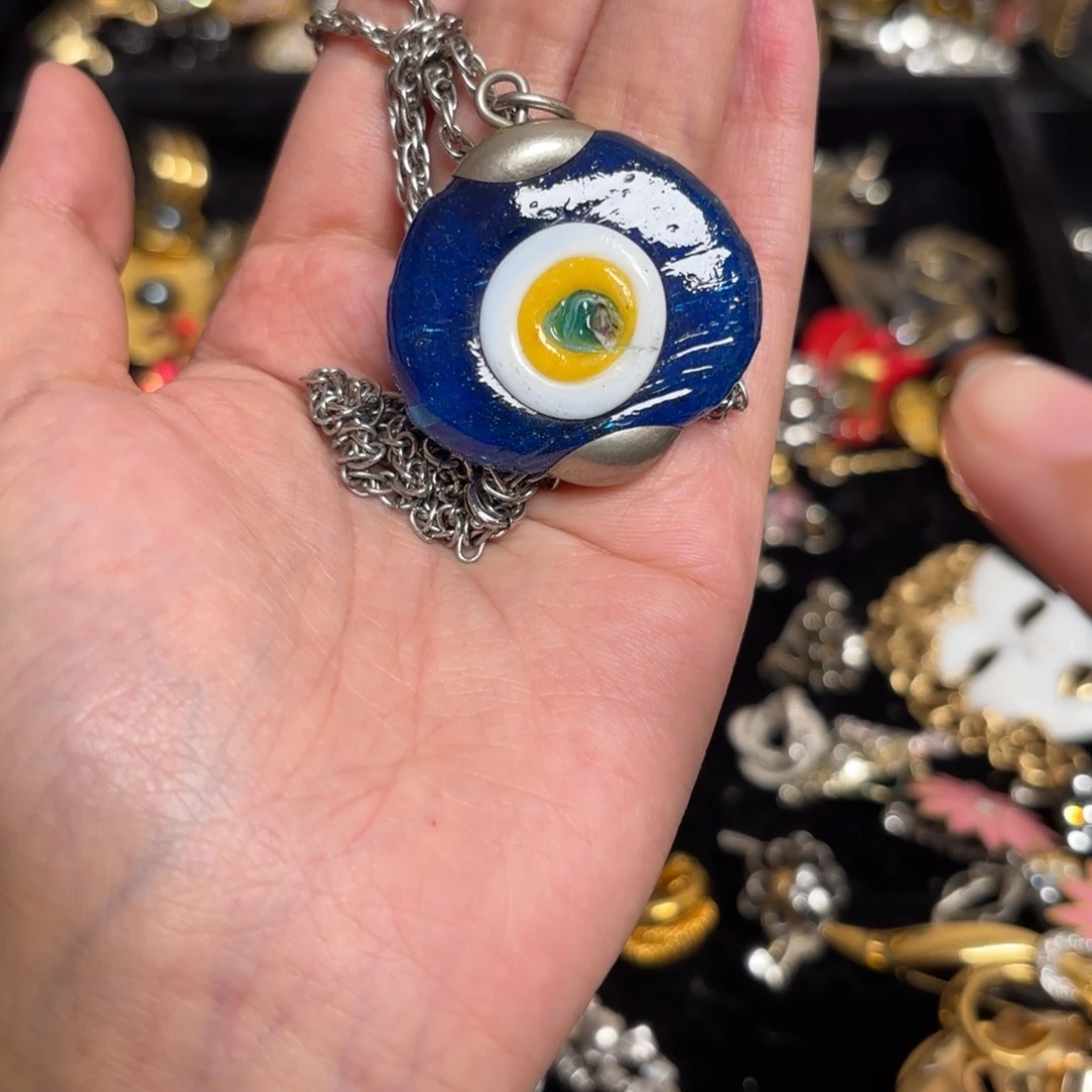 合成碳硅石纯铜项链