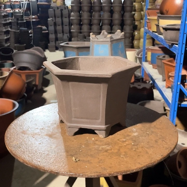 25素面六方花盆花盆