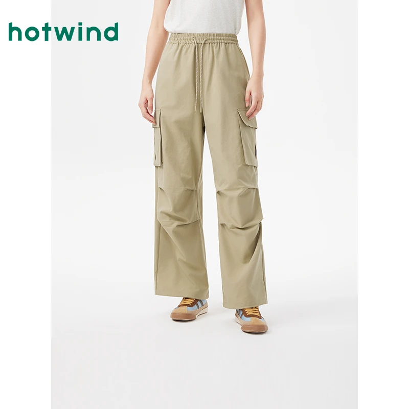 热风2025年春季新款女士休闲口袋工装裤F04W25106