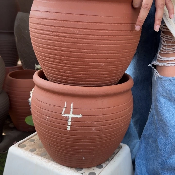 紫砂花盆口28高25宜兴紫砂瑕疵口失圆