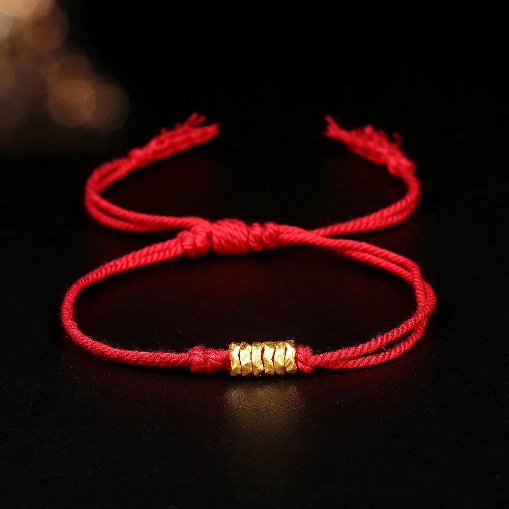 【巧儿专属】足金碎金子红绳