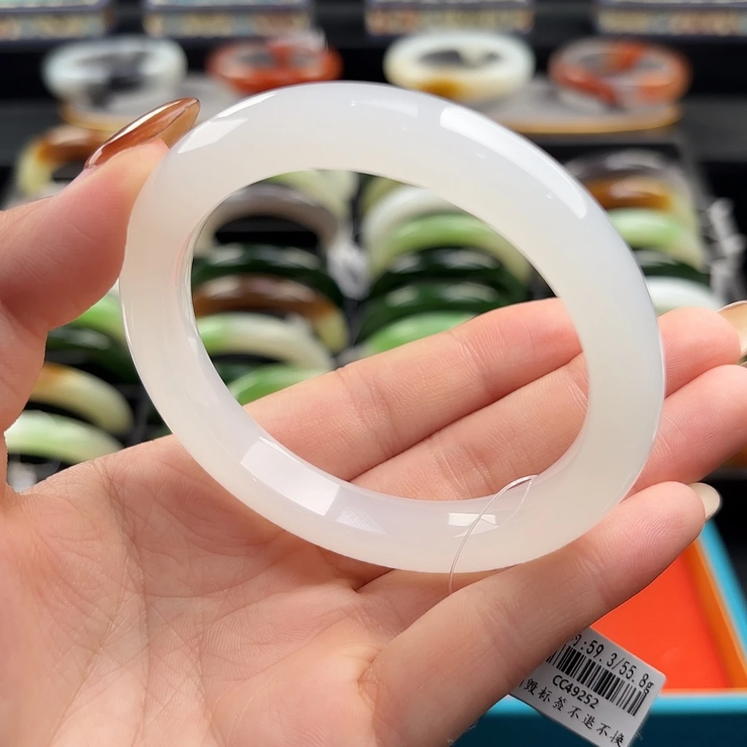 和田玉未镶嵌手镯59.3