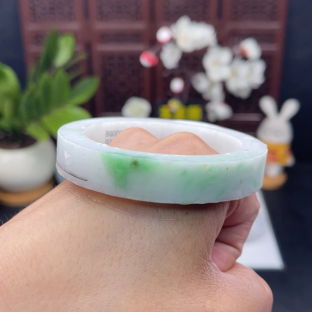 定制翡翠未镶嵌56-57泥鳅背手镯