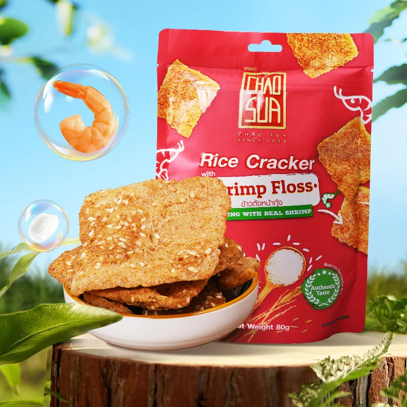 泰国进口人气零食座山虾丝米饼休闲零食小吃