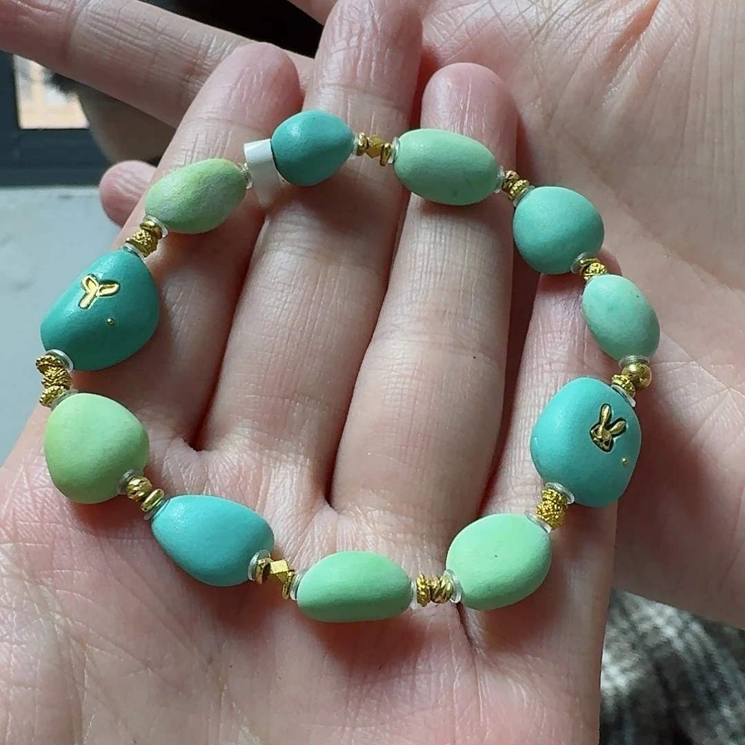 绿松石珠宝奇石18K金镶嵌