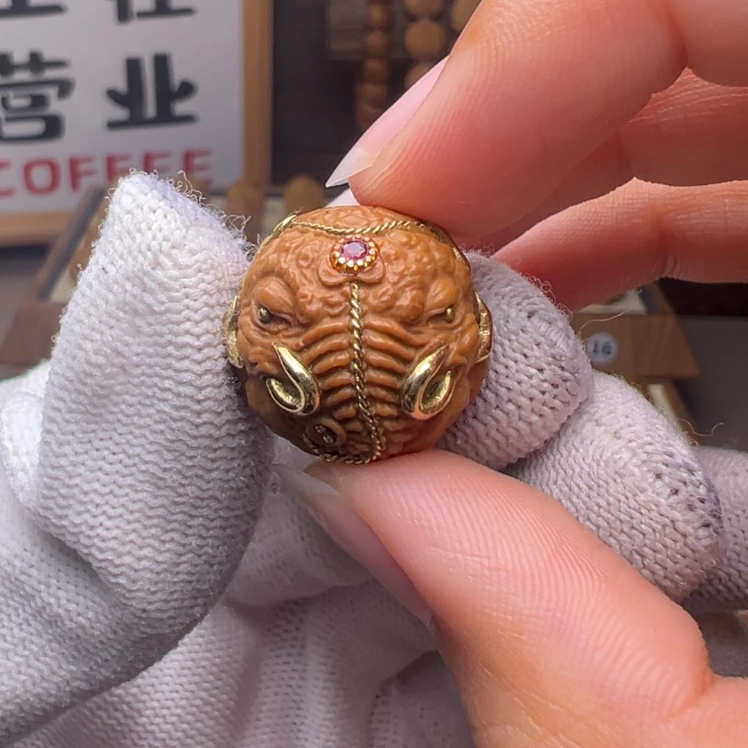 猴头核桃把件镶嵌款象神18➕尺寸全品有正常封口线