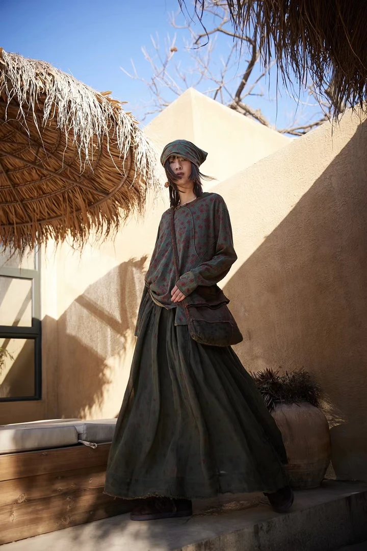 麻依者春夏新款棉麻混纺复古百搭针织衫1231中式日常文艺