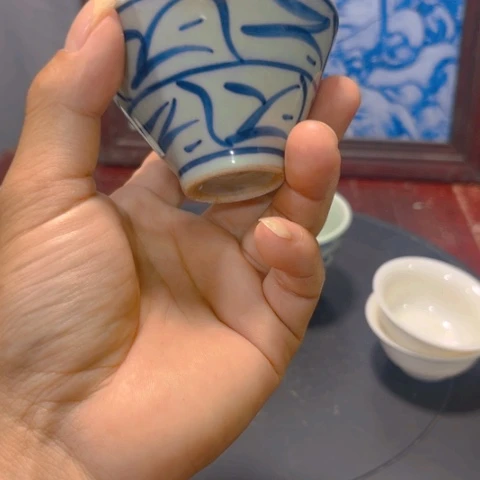米***食青山茶杯纯手工制作