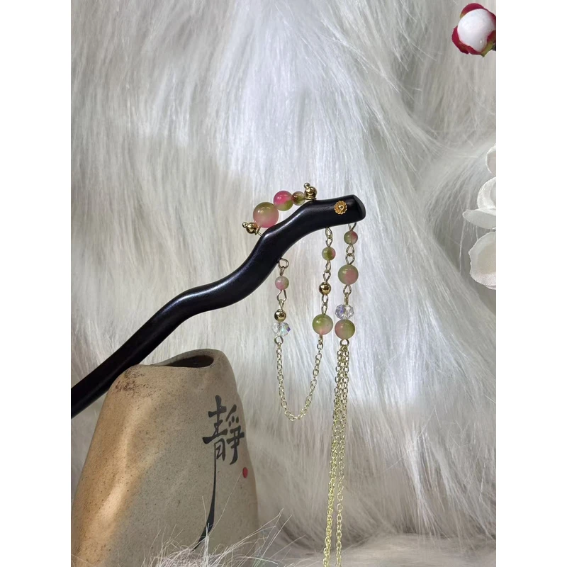 炑歌K260单簪长流苏18公分简约原创设计手工款发簪