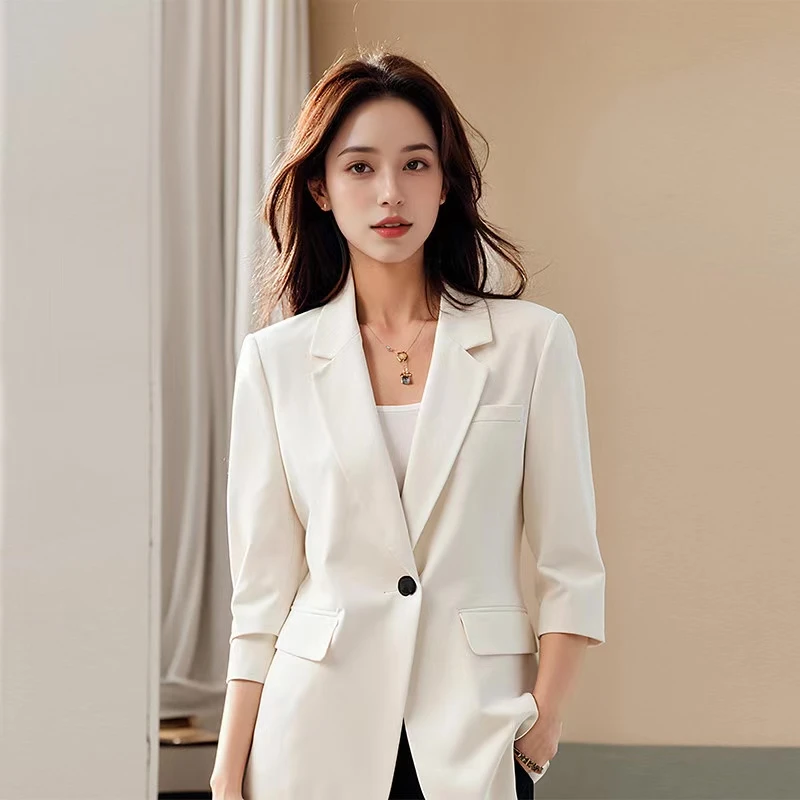 834西装外套女春秋款时尚设计感宽松韩版休闲西服HG6870