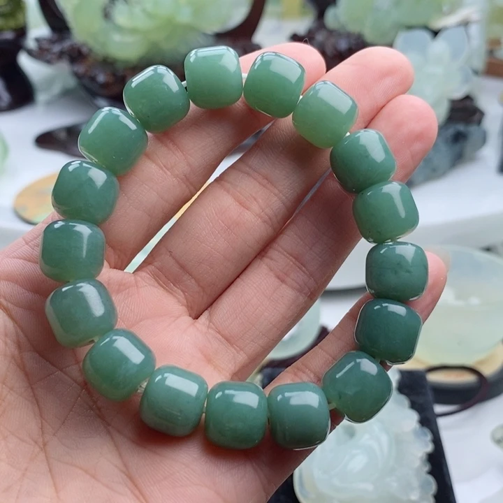 岫玉四大名玉手串未镶嵌