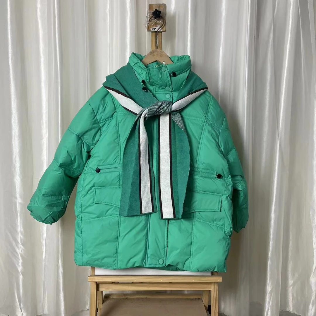 011丁绿色羽绒服Y627