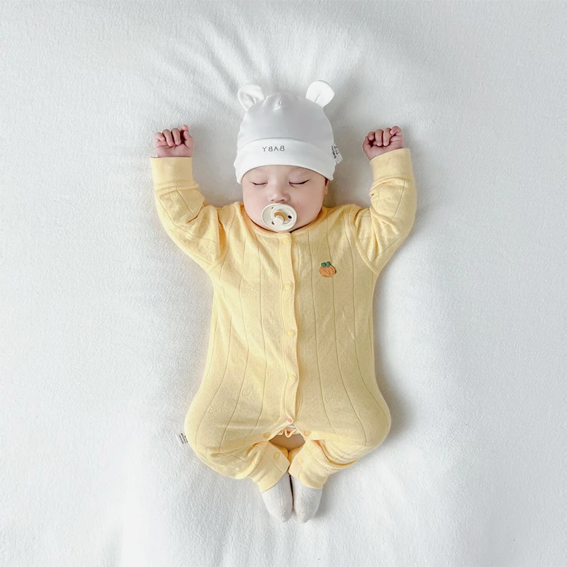 婴儿衣服秋冬连体衣暖姜棉打底新生儿婴儿0-1岁爬服秋装睡衣