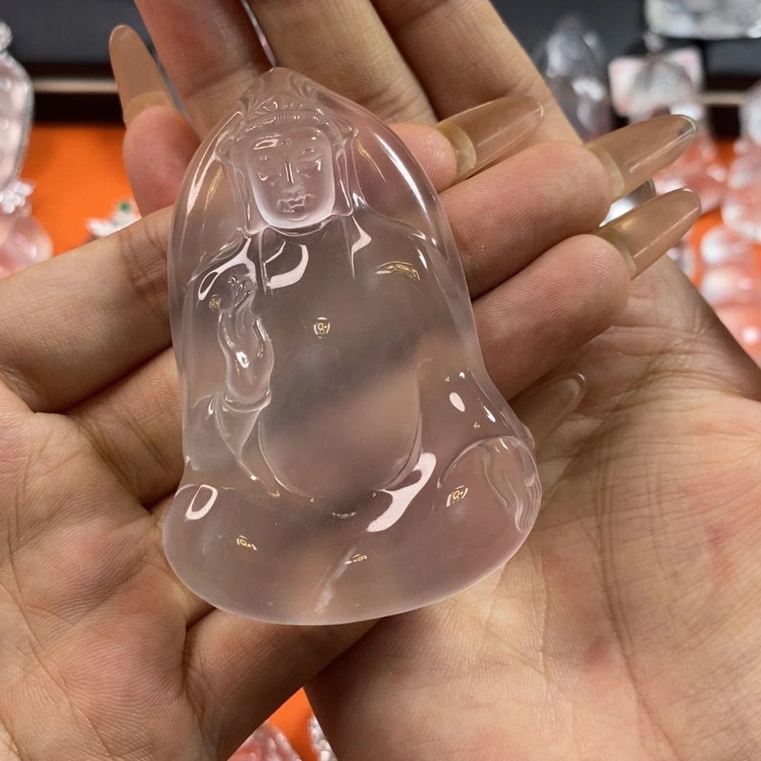 石英质玉黑钢观音未镶嵌橙*