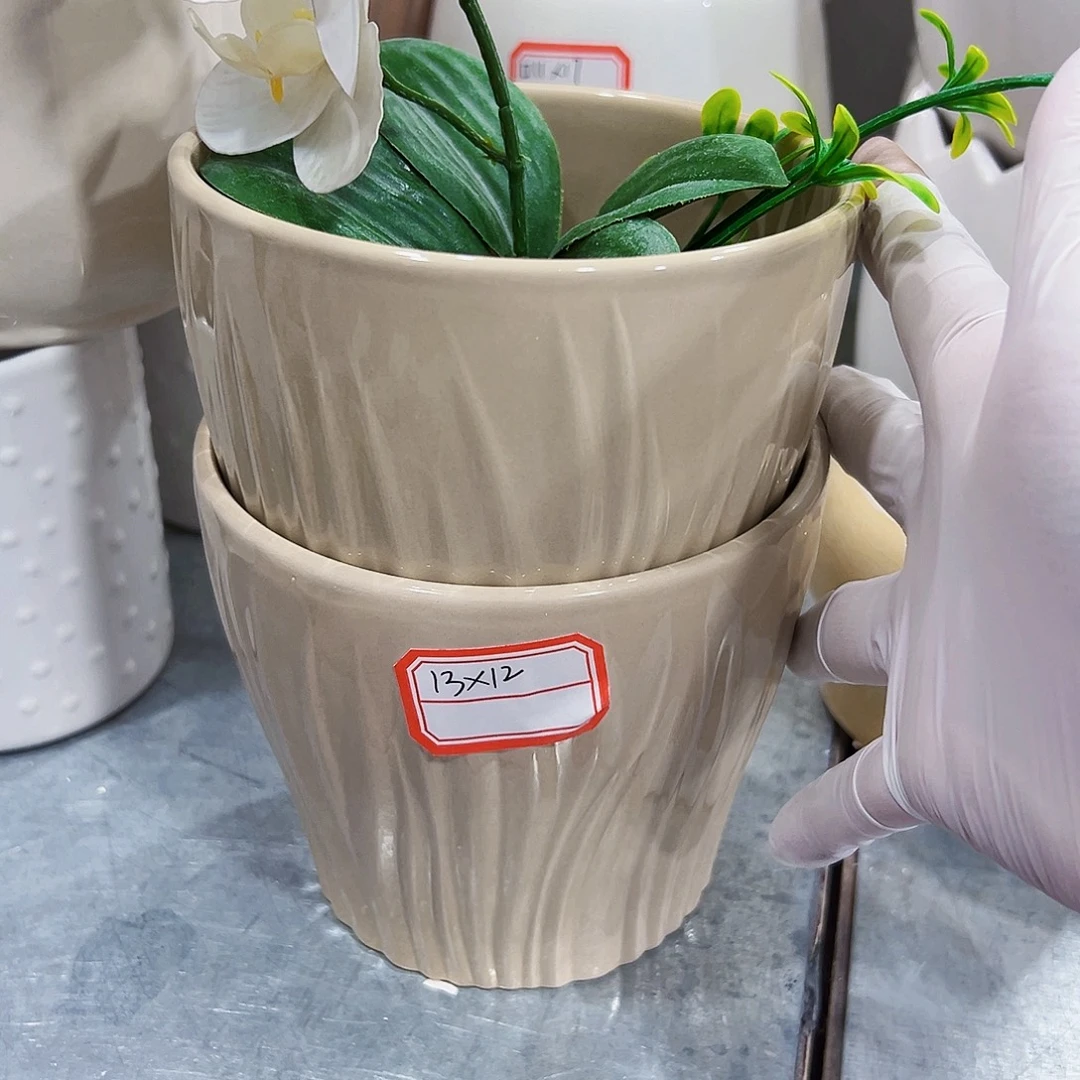 有孔外贸尾单陶瓷花盆凑单10米包邮