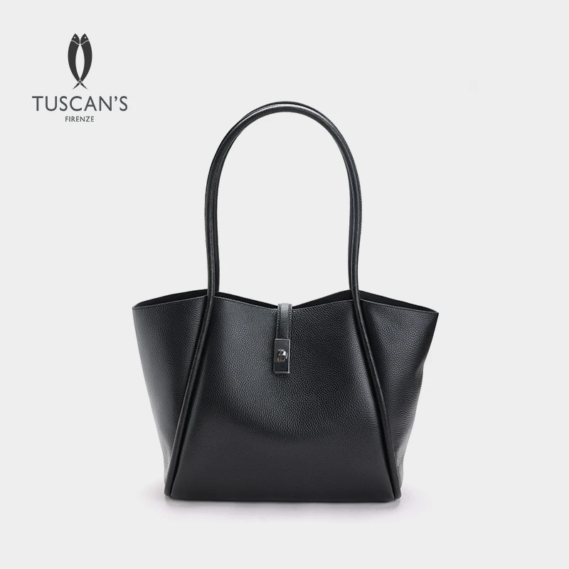 TUSCAN'S休闲时尚手提包单肩包女士通勤百搭托特包时代双鱼