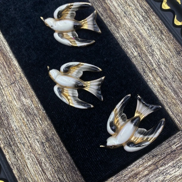 合金胸针 LL 中古vintage 飞马Coro胸针套装