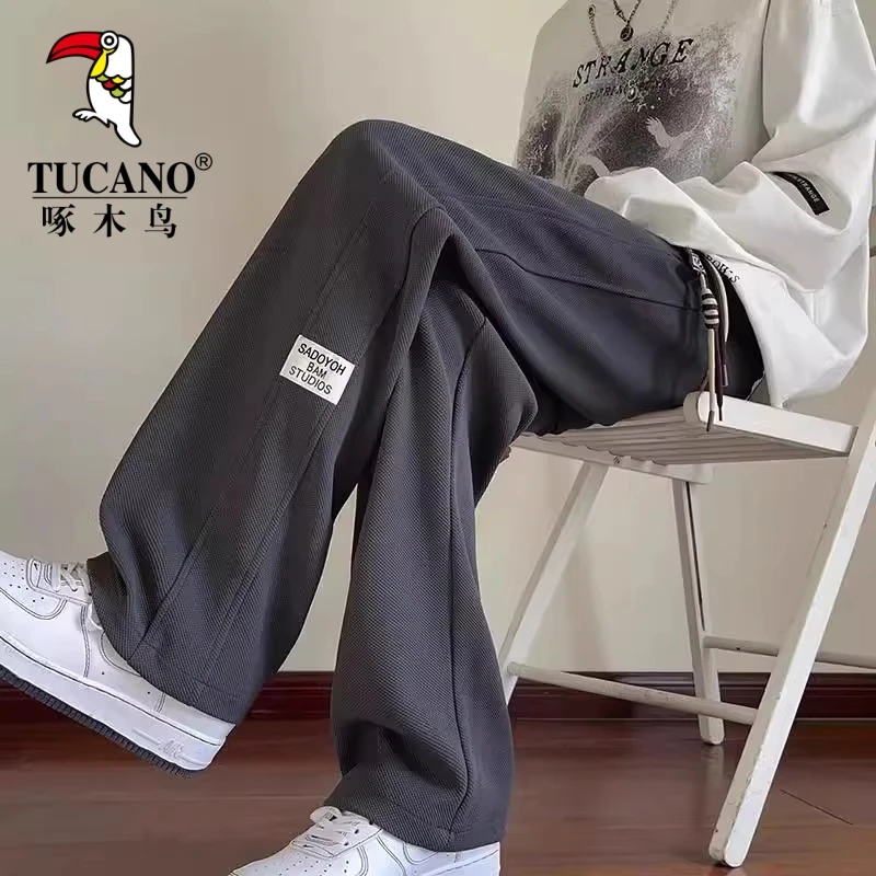 啄木鸟新款重磅男士休闲裤潮牌高街加厚裤子男款秋冬款