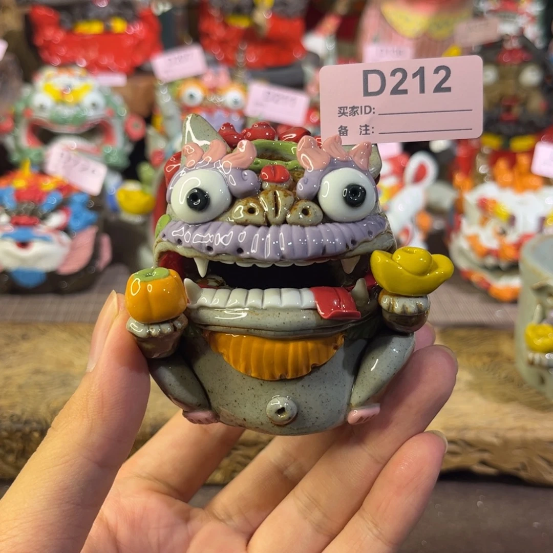 小***咪泥塑纯手工茶宠摆件