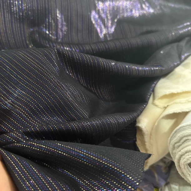 31 纯植物七彩织亮丝亚麻棉面料4米价