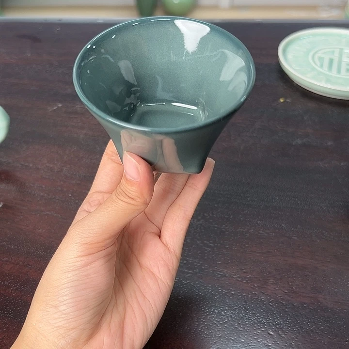 龙泉云间青瓷小米茶器