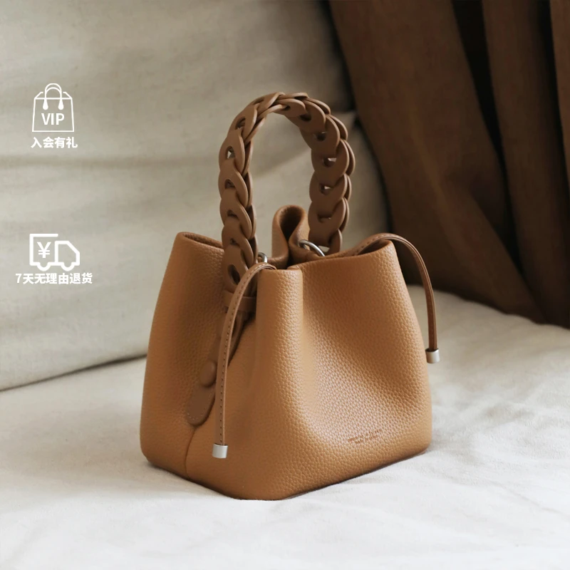 水桶包包女款爆款2025新款百搭气质单肩斜挎包小众菜篮子手提女包