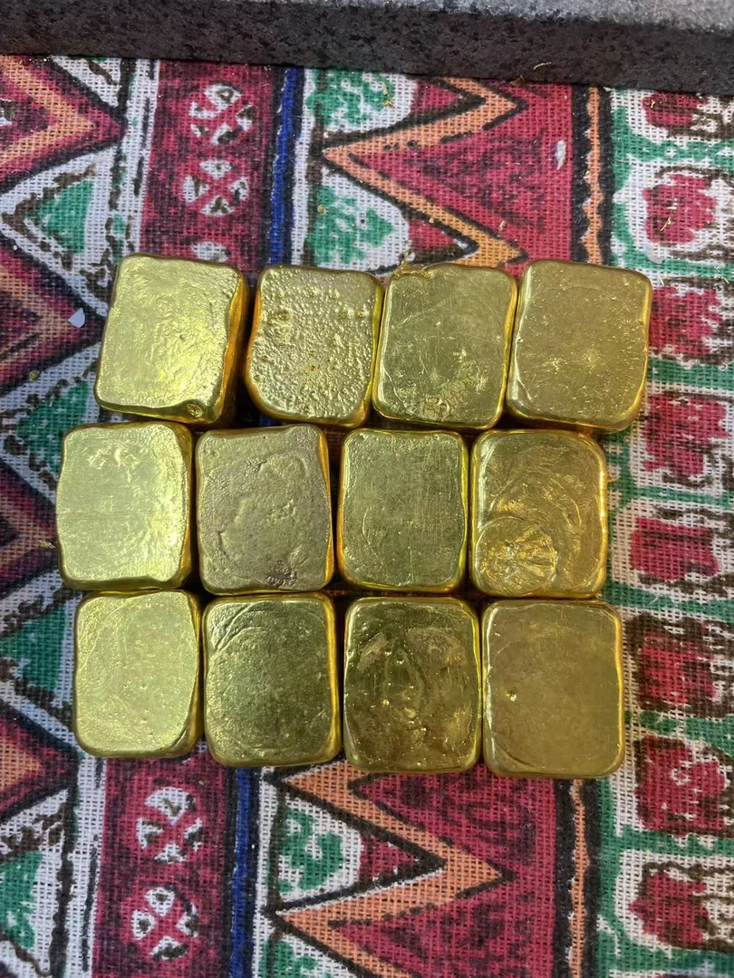 炉内提纯 纯手工打造金色小方块上上款