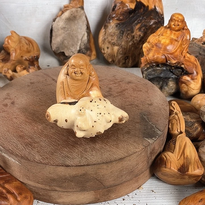 柏木开*啊崖柏手把件乐乐