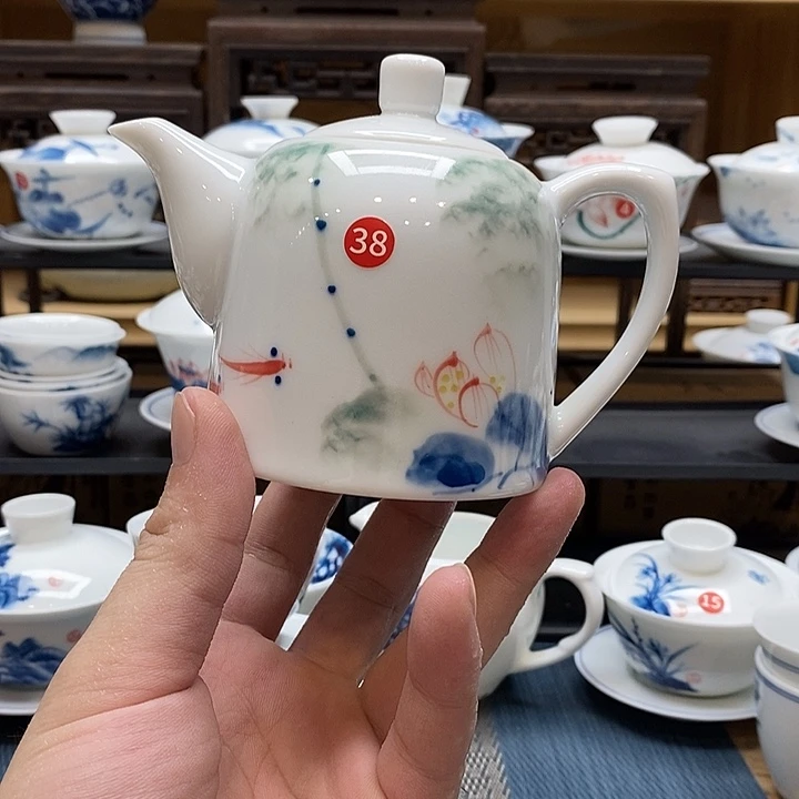 手绘微瑕荷花金钟