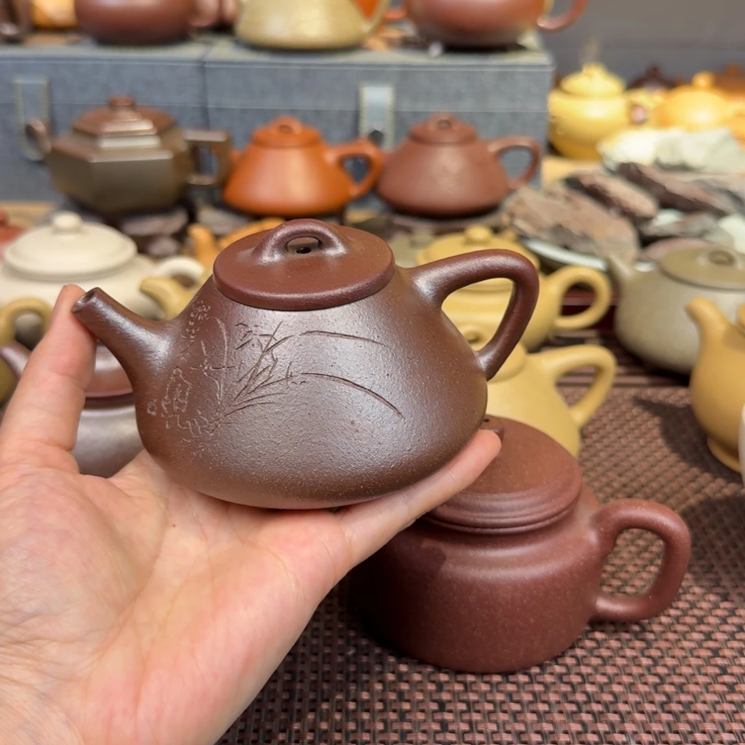 茶壶段泥桃花泥柴烧200毫升