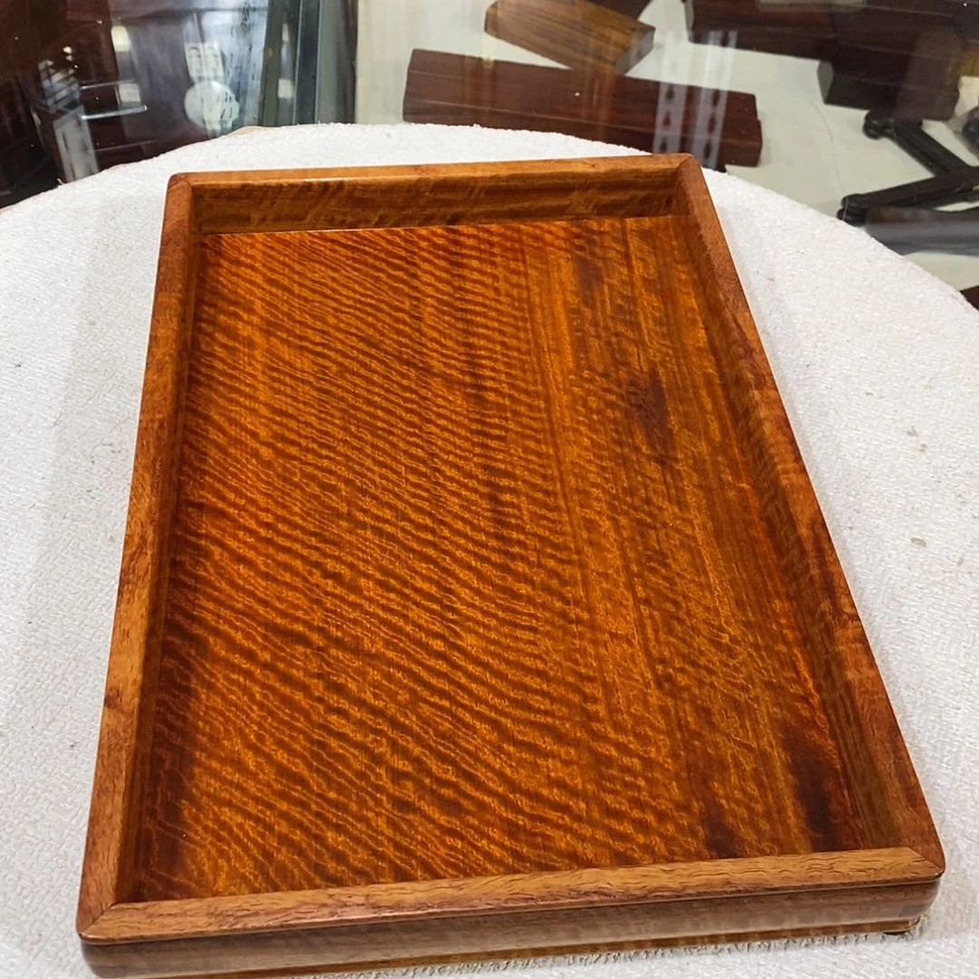 大果紫檀（缅甸花梨）独板文盘32/21/3