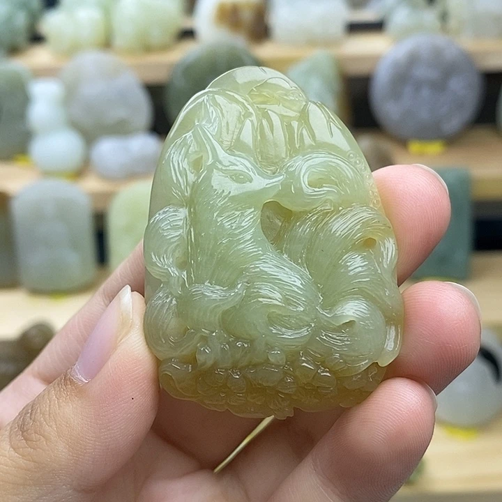 和田玉未镶嵌挂件