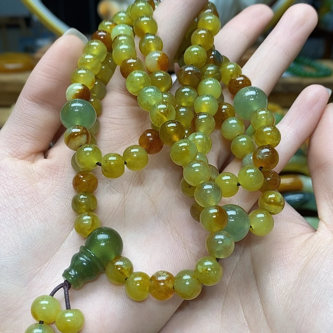 未镶嵌蛇纹石玉手串