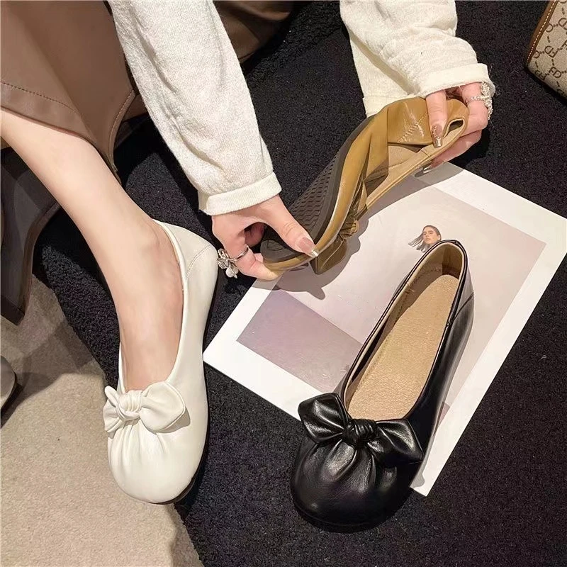 女士新款时尚百搭蝴蝶结女鞋亲子X2257