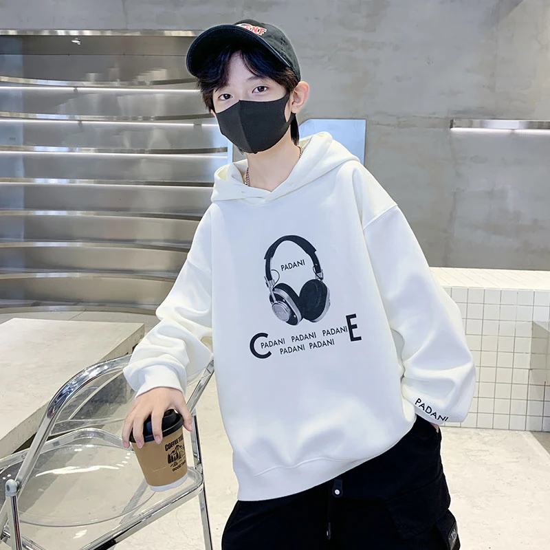 儿童装男童卫衣春秋款2025新款男孩上衣长袖秋装秋季连帽中大童潮