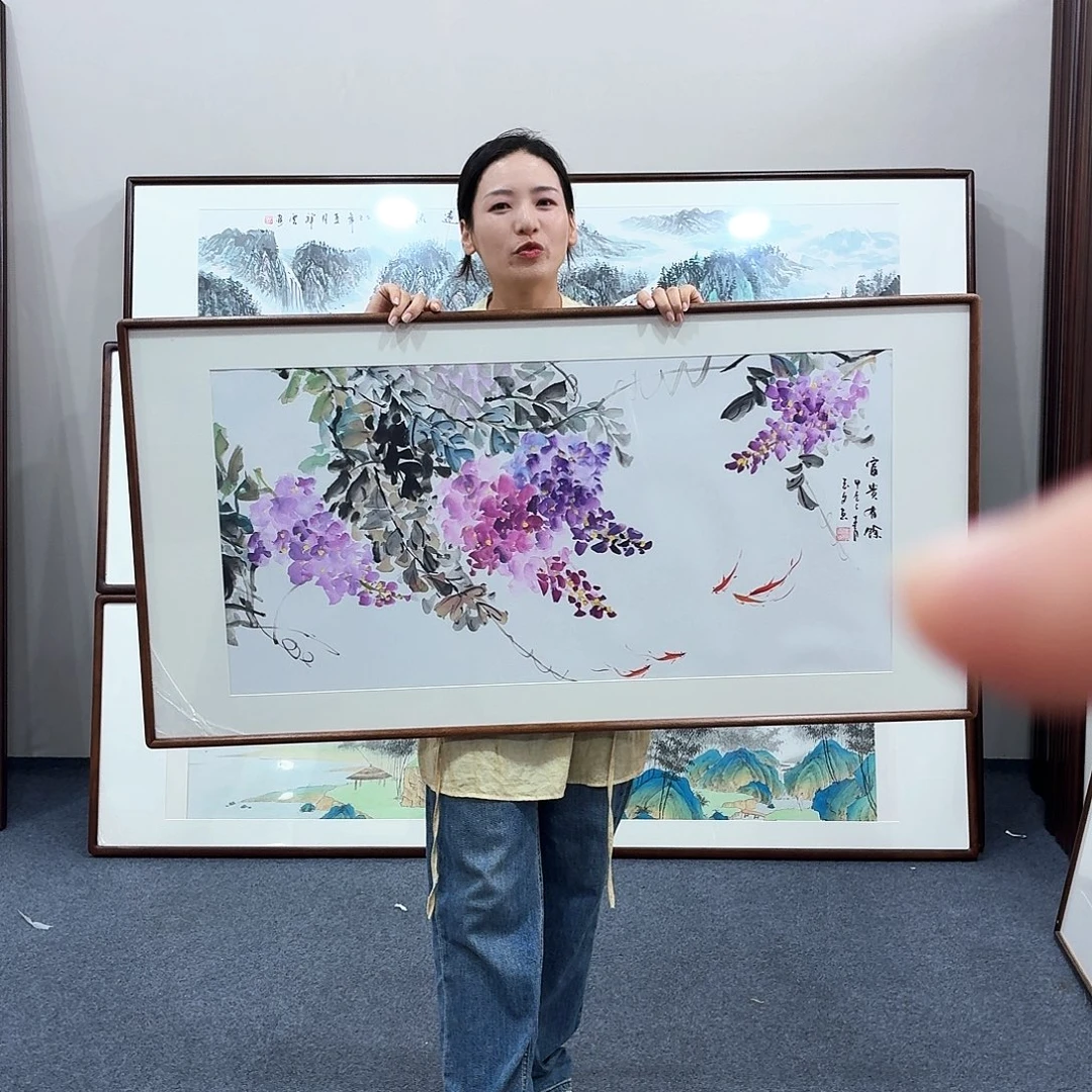 国画手绘作品120×60尺寸