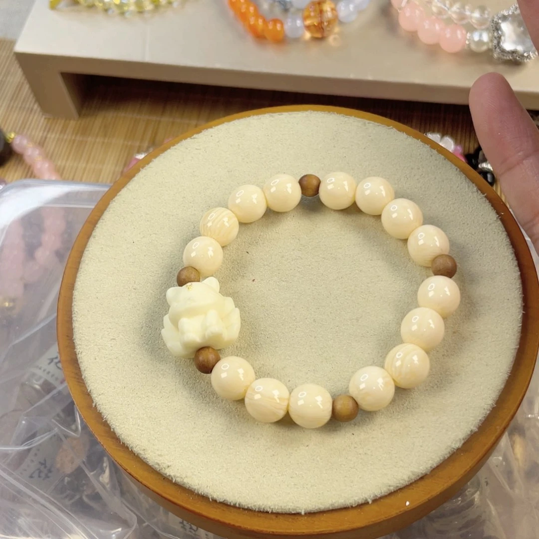 水晶手串银S800镀金镶嵌