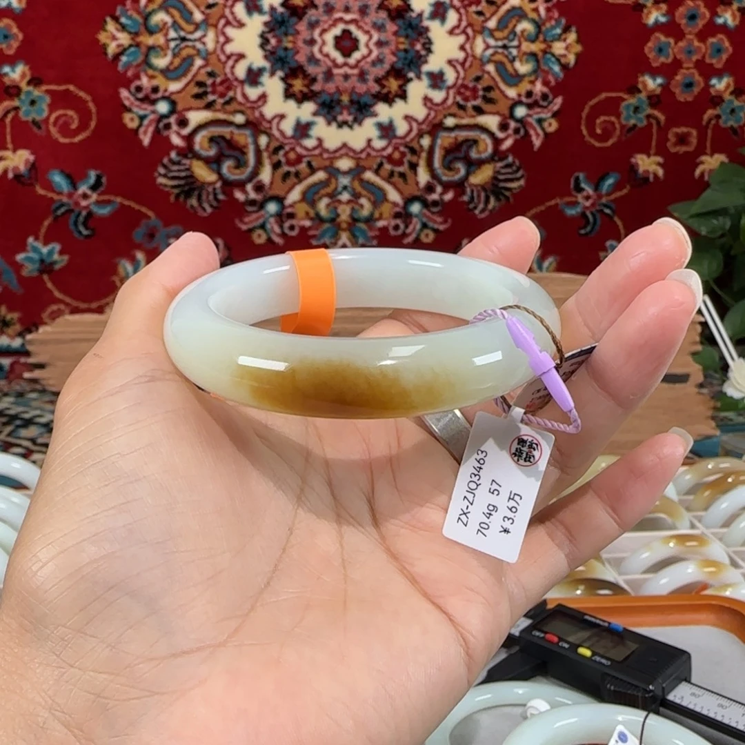 未镶嵌手镯和田玉上等天然和田玉糖白57