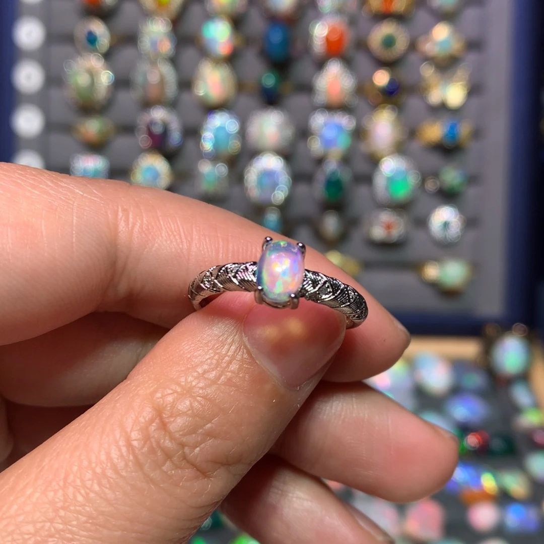 欧泊戒指款式合金