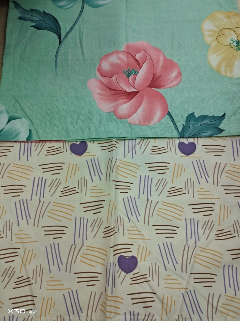 【304】加厚枕套2只装 以主播讲解为准 瑕疵品无售后 爱心白+绿花开