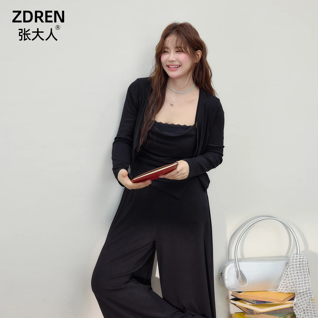 张大人【赫拉小姐/开衫】大码女装微胖妹妹欧美风显瘦开衫阔腿裤