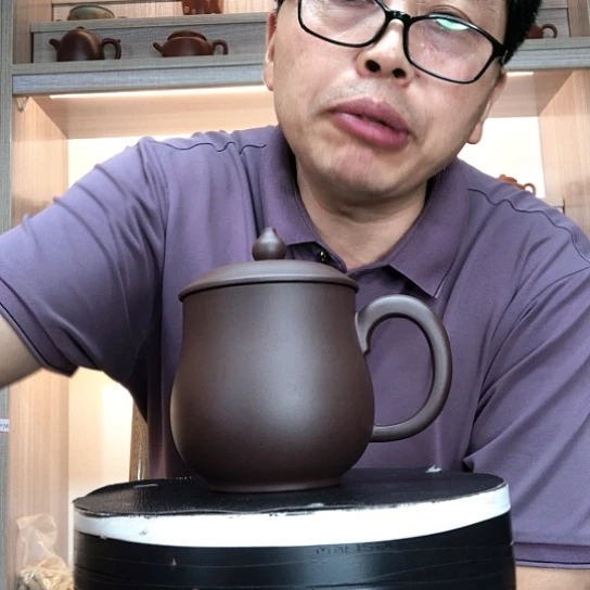 雪***芒茶杯紫泥葫芦杯容量500