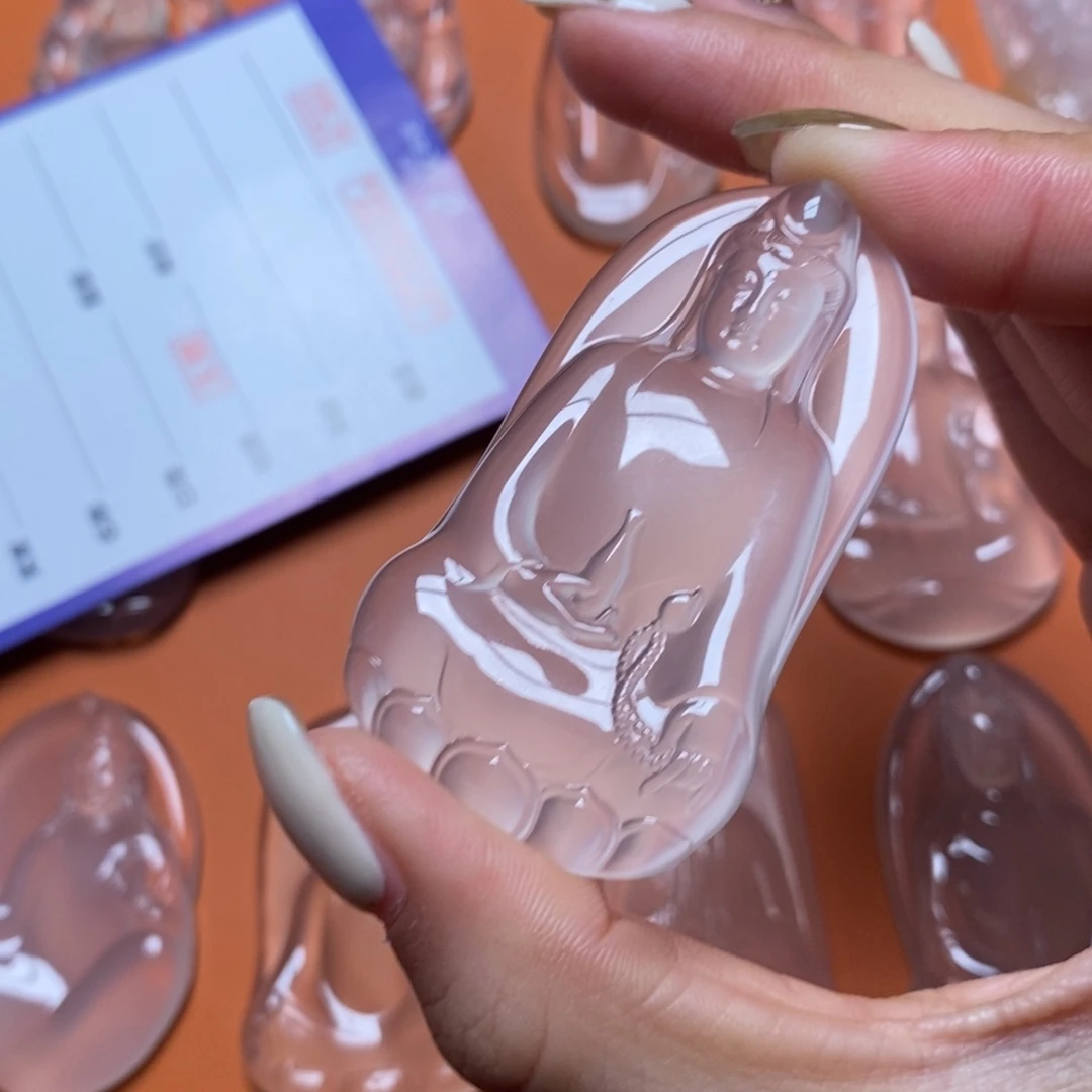 义***明玛瑙/玉髓未镶嵌吊坠